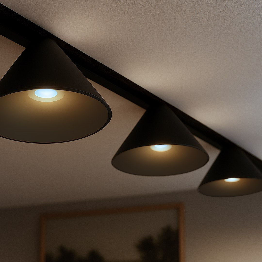 LED spot svjetiljka 7W CCT 48V Ø10CM za Magnetni sustav SMALL 5 mm širine, CRNA