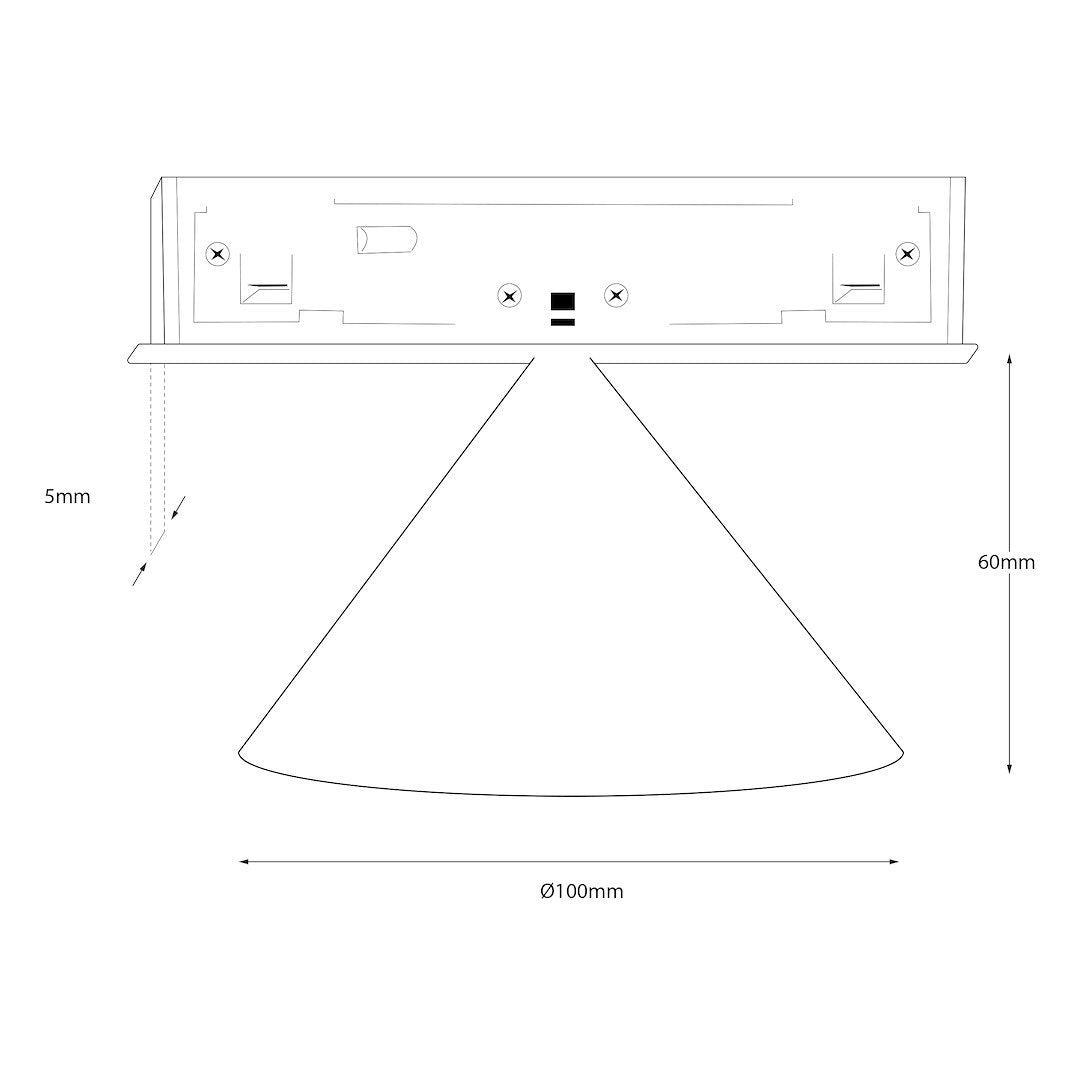 LED spot svjetiljka 7W CCT 48V Ø10CM za Magnetni sustav SMALL 5 mm širine, CRNA