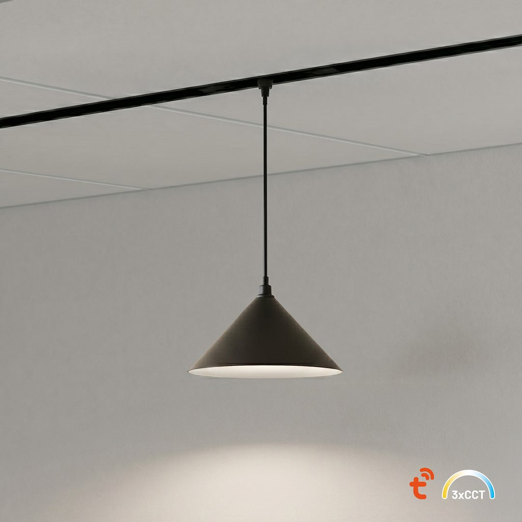 LED viseća svjetiljka 7W CCT 48V Ø10CM za Magnetni sustav SMALL 5 mm širine, CRNA