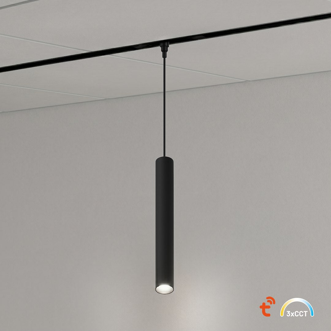 LED viseća svjetiljka 7W CCT 48V 30CM za Magnetni sustav SMALL 5 mm širine, CRNA