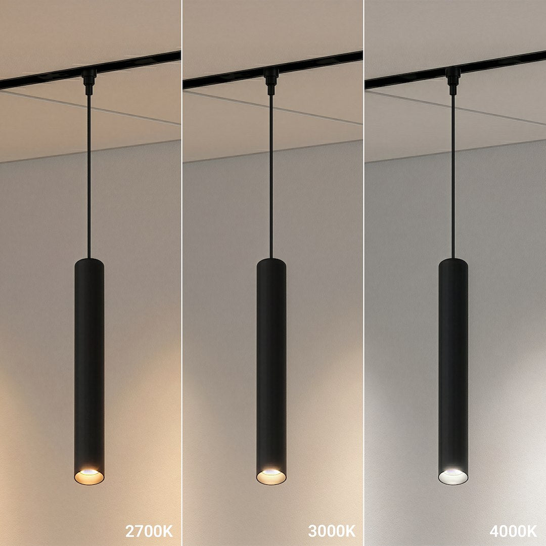 LED viseća svjetiljka 7W CCT 48V 30CM za Magnetni sustav SMALL 5 mm širine, CRNA
