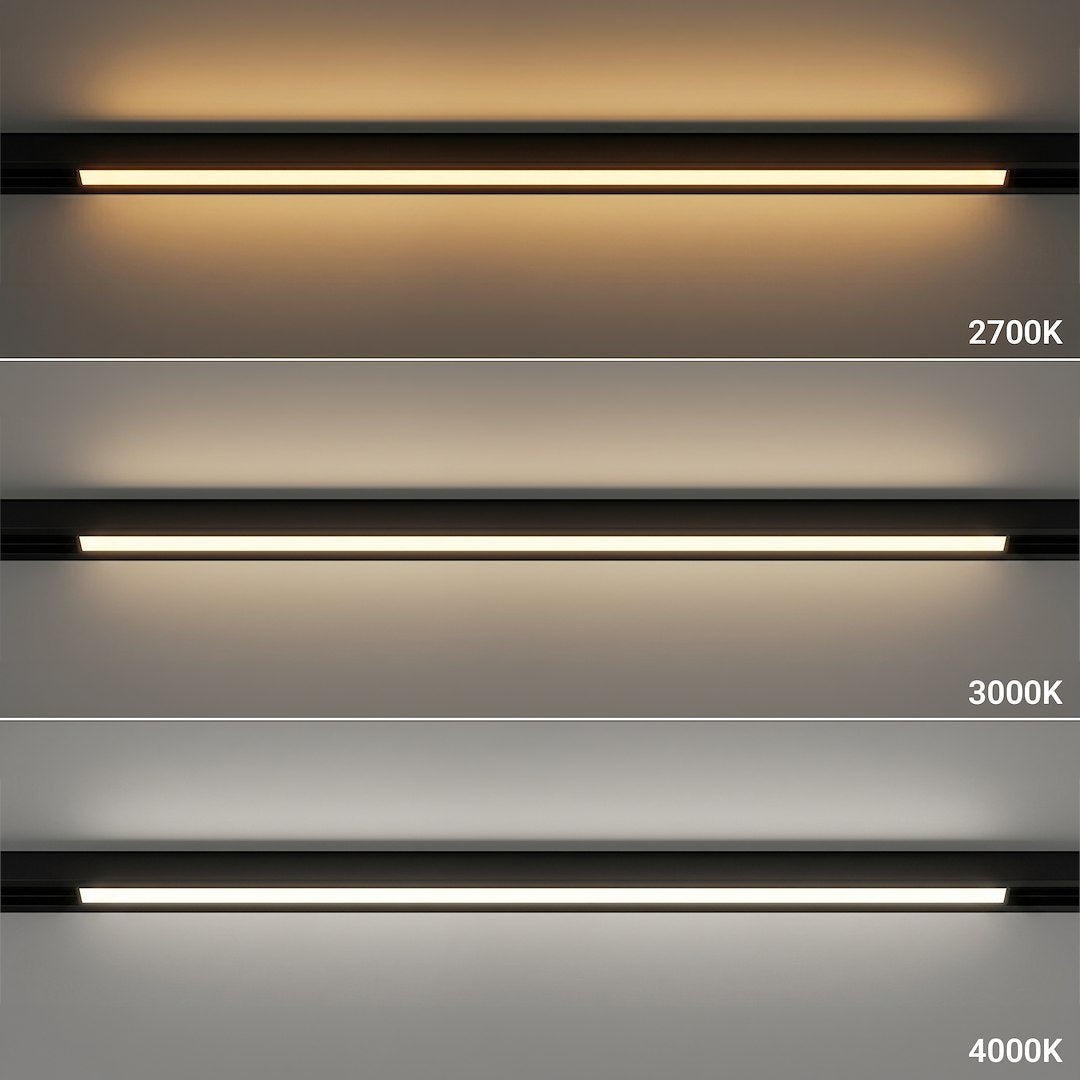 LED svjetiljka 15W CCT 48V 45CM za Magnetni sustav MEDIUM 10 mm širine, CRNA