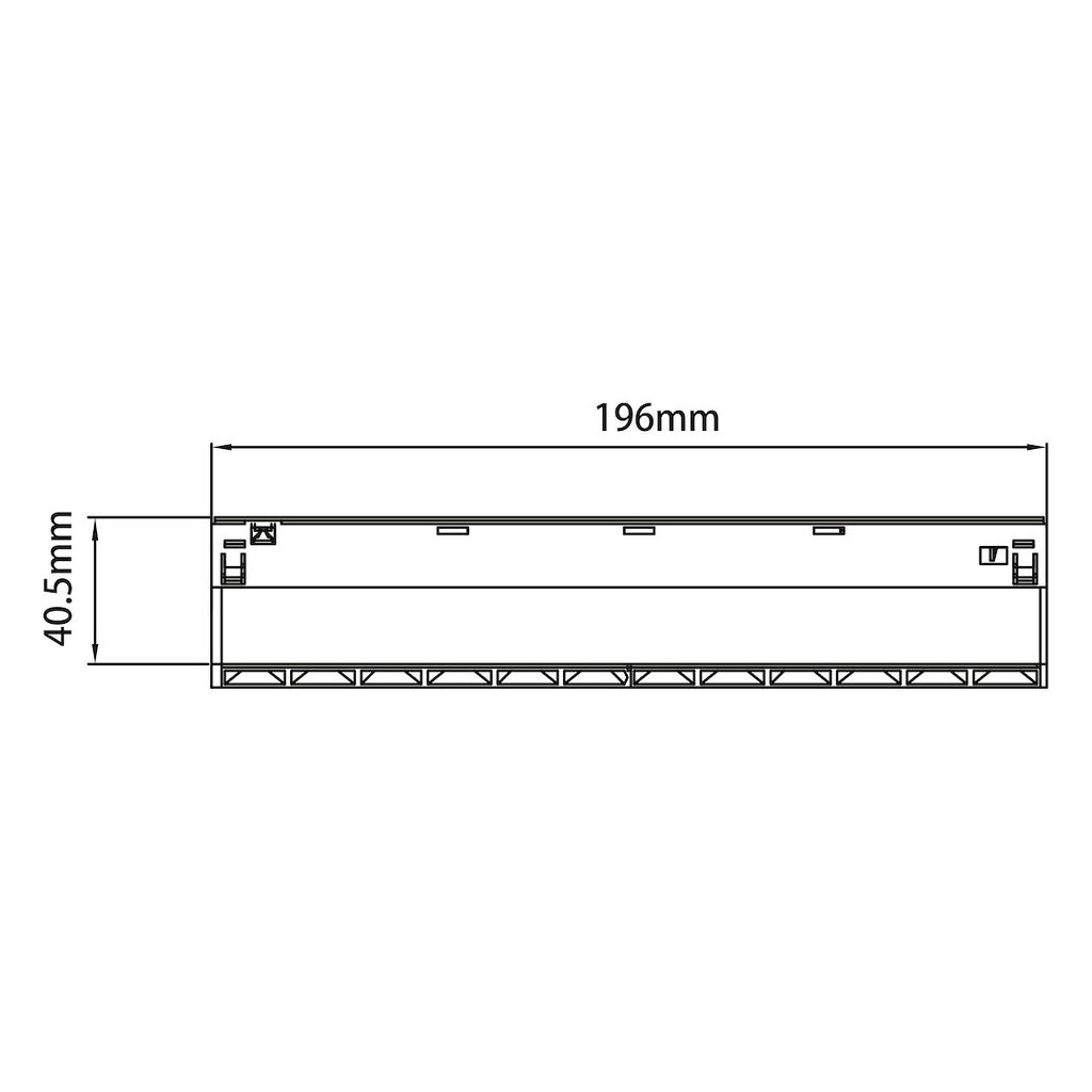 LED spot svjetiljka 12W CCT 48V 20CM za Magnetni sustav MEDIUM 10 mm širine, CRNA