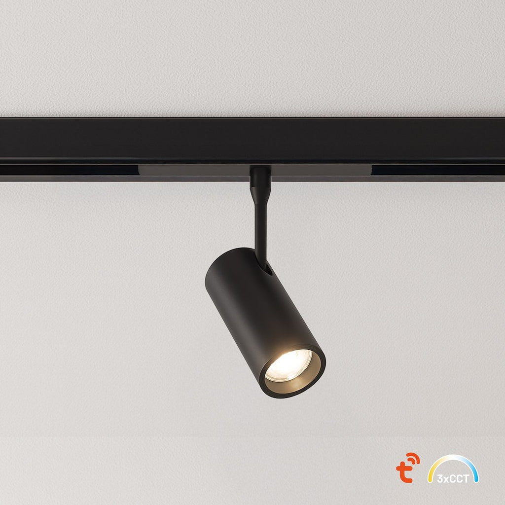 LED spot svjetiljka 6W CCT 48V 8CM za Magnetni sustav MEDIUM 10 mm širine, CRNA