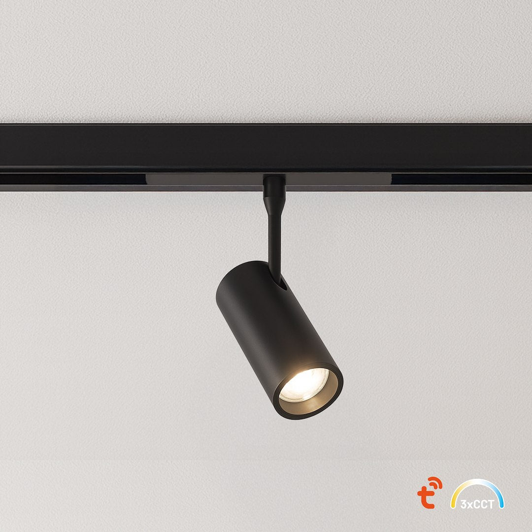 LED spot svjetiljka 6W CCT 48V 8CM za Magnetni sustav MEDIUM 10 mm širine, CRNA