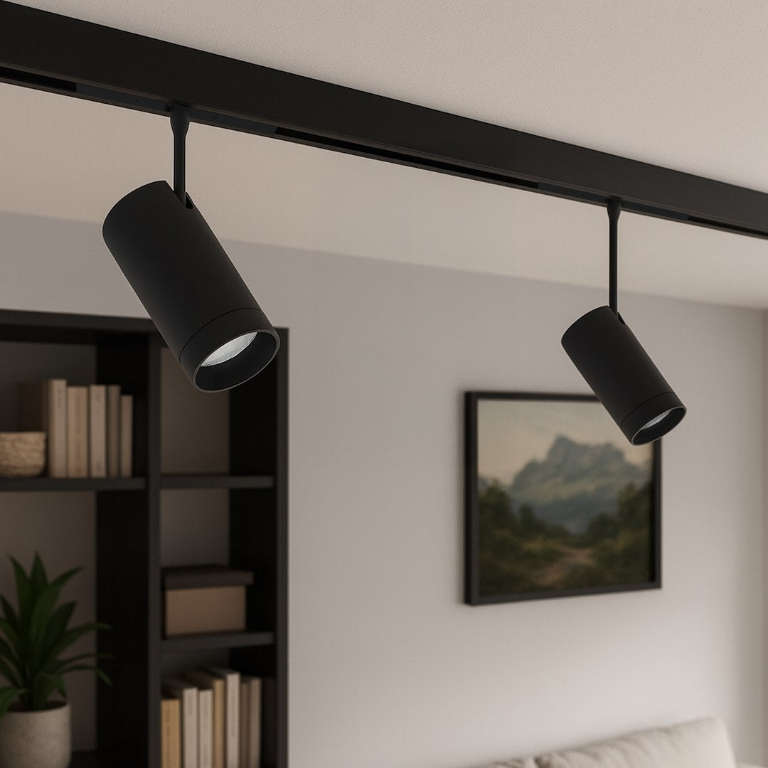 LED spot svjetiljka 12W CCT 48V 10CM za Magnetni sustav MEDIUM 10 mm širine, CRNA