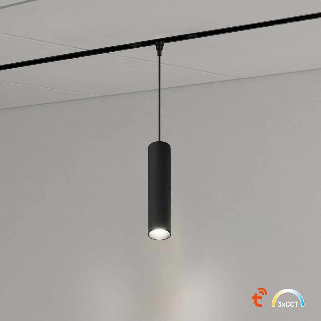 LED viseća svjetiljka 7W CCT 48V 25CM za Magnetni sustav MEDIUM 10 mm širine, CRNA