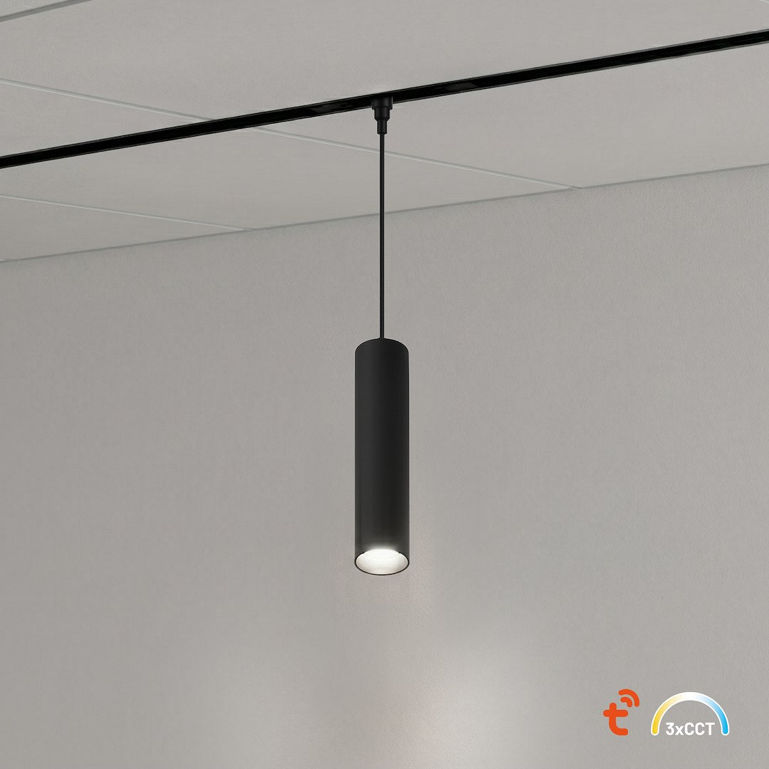 LED viseća svjetiljka 7W CCT 48V 25CM za Magnetni sustav MEDIUM 10 mm širine, CRNA