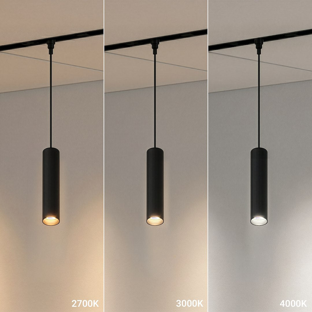 LED viseća svjetiljka 7W CCT 48V 25CM za Magnetni sustav MEDIUM 10 mm širine, CRNA