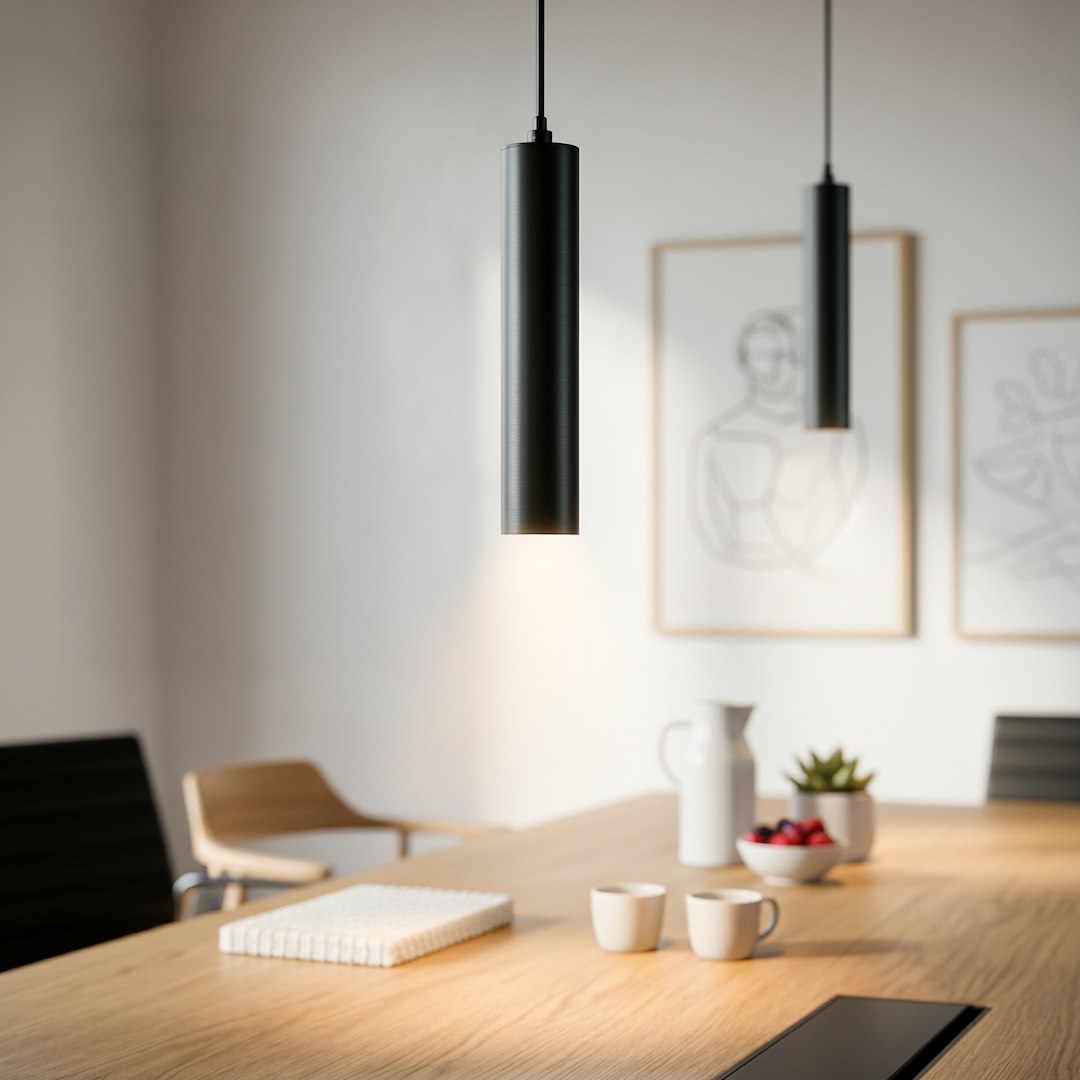 LED viseća svjetiljka 7W CCT 48V 25CM za Magnetni sustav MEDIUM 10 mm širine, CRNA