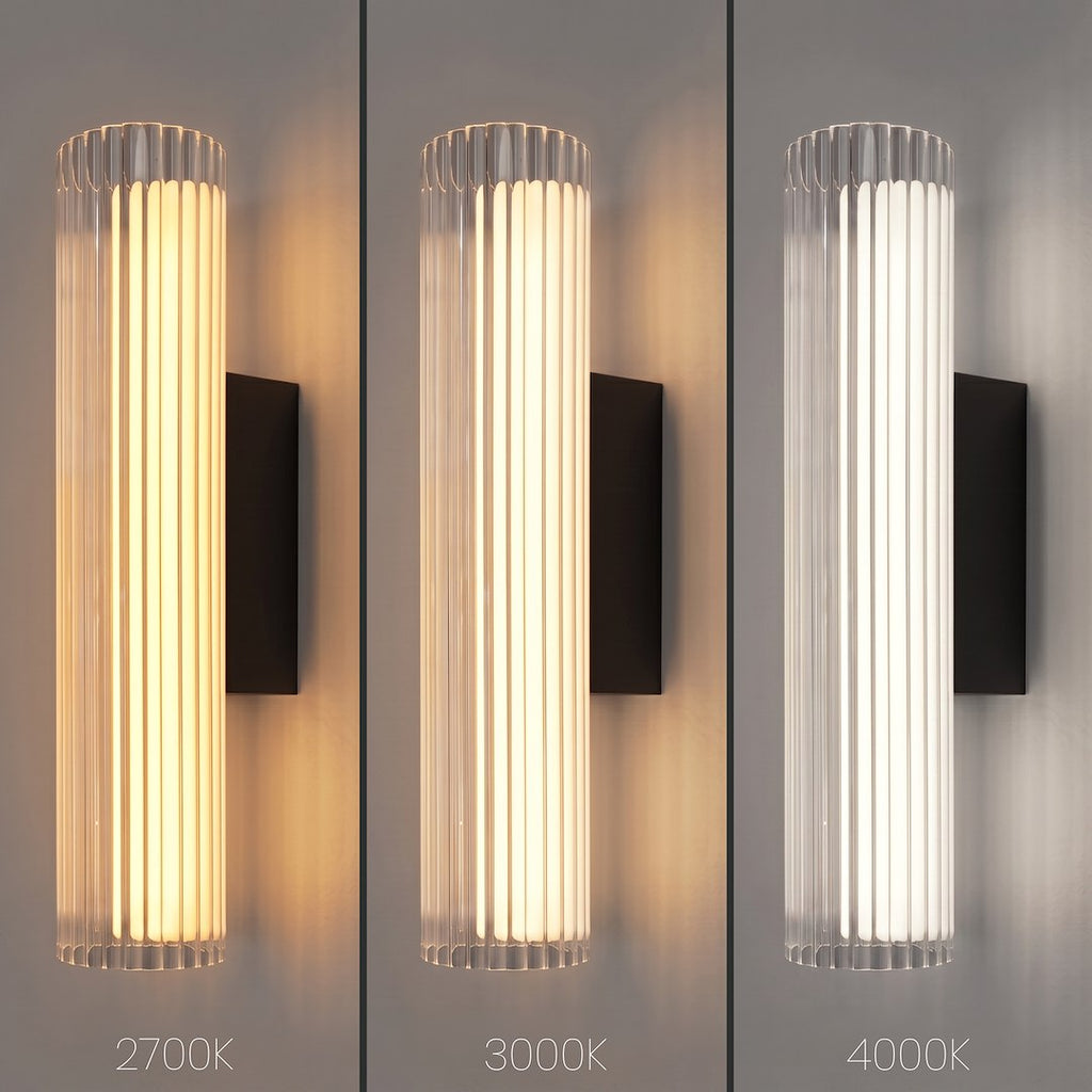 LED zidna svjetiljka Trivia, 6W, CCT, 300MM, IP44, CRNA