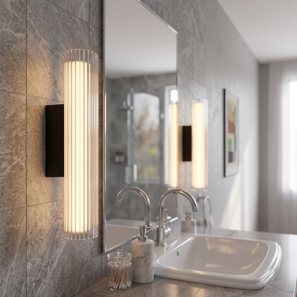 LED zidna svjetiljka Trivia, 6W, CCT, 300MM, IP44, CRNA