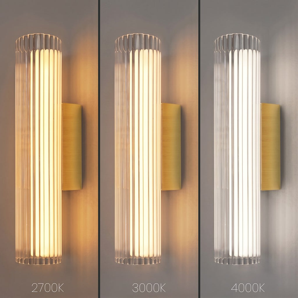 LED zidna svjetiljka Trivia, 6W, CCT, 300MM, IP44, ZLATNA