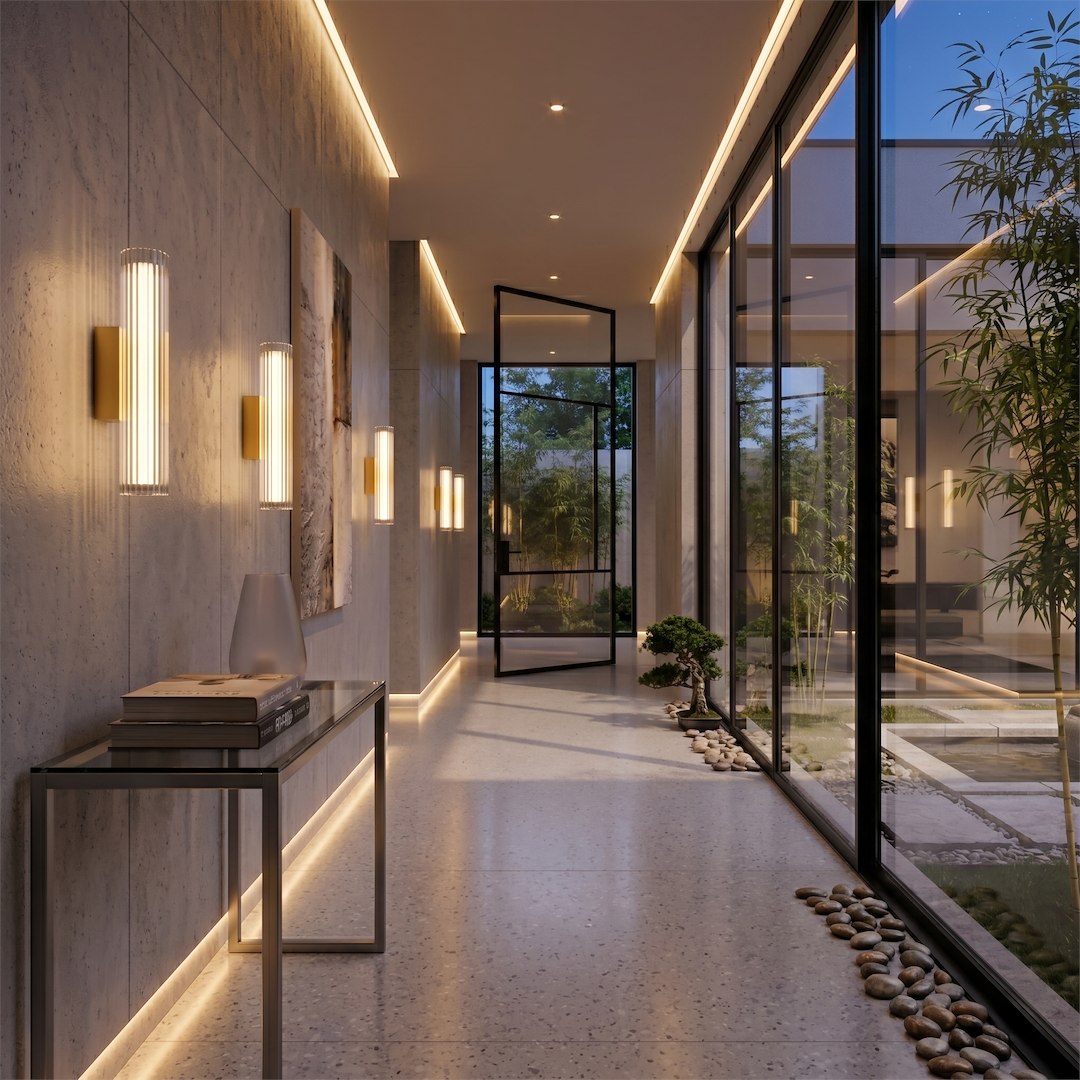 LED zidna svjetiljka Trivia, 6W, CCT, 300MM, IP44, ZLATNA