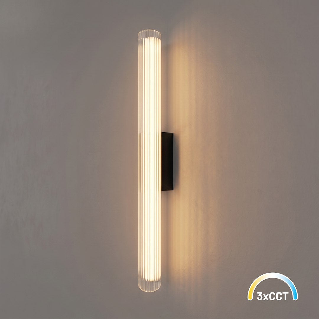 LED zidna svjetiljka Trivia, 11W, CCT, 600MM, IP44, CRNA