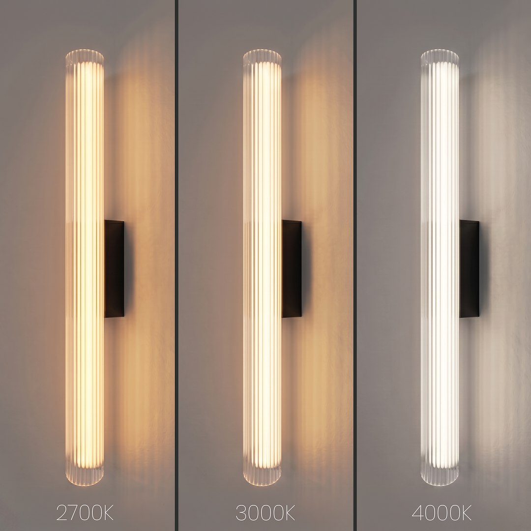 LED zidna svjetiljka Trivia, 11W, CCT, 600MM, IP44, CRNA