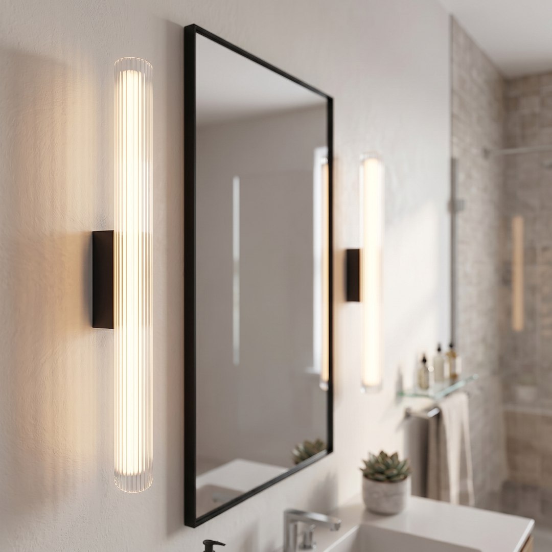 LED zidna svjetiljka Trivia, 11W, CCT, 600MM, IP44, CRNA