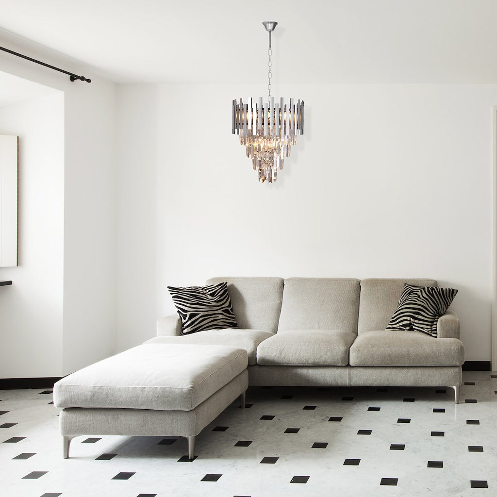 Viseća svjetiljka/luster ASPEN 9xE14, krom