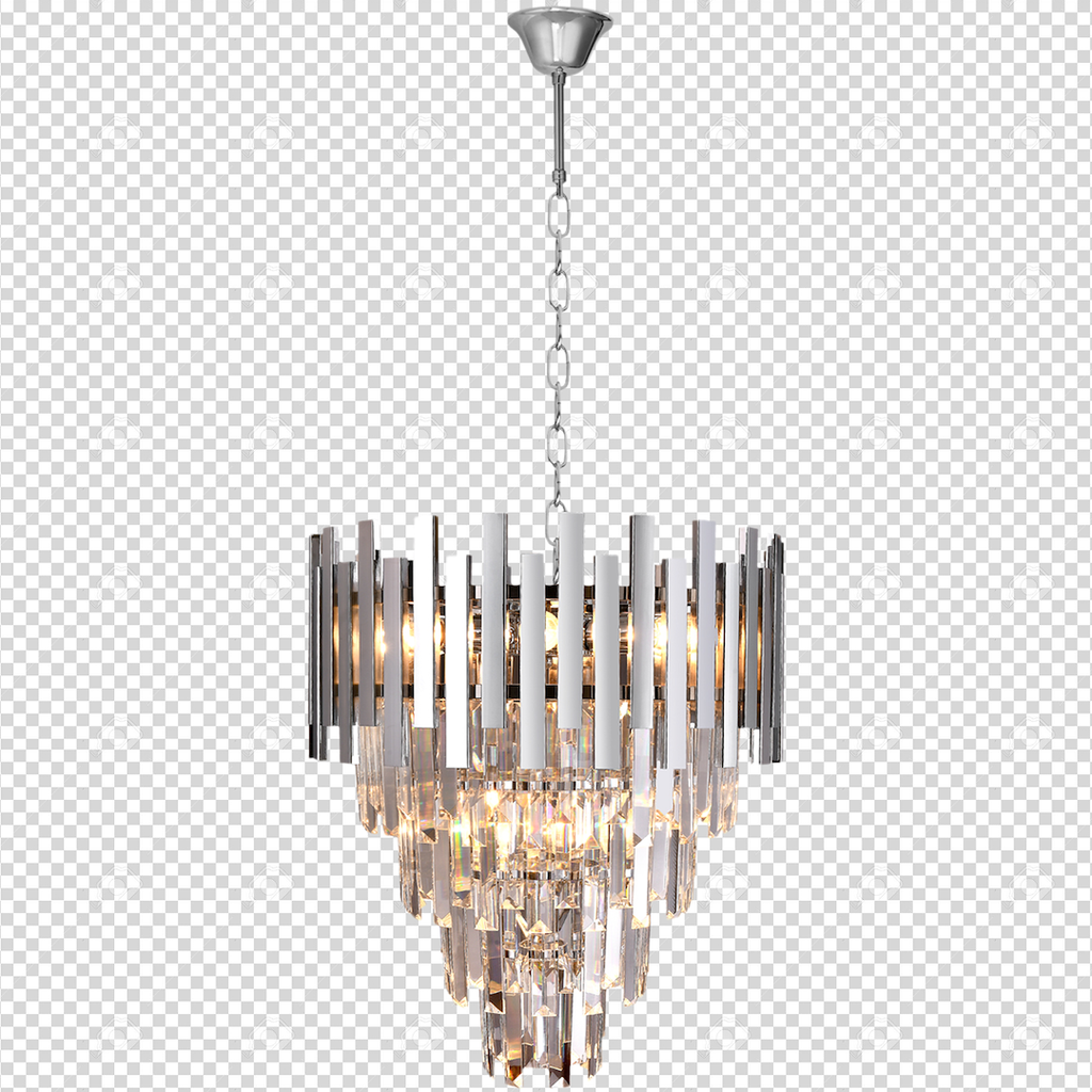Viseća svjetiljka/luster ASPEN 9xE14, krom