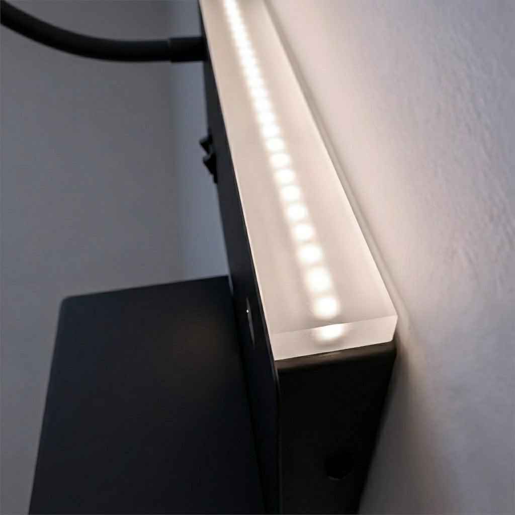 Noćna lampa s policom SHELF Led 4W+5W+2W lijeva Crna