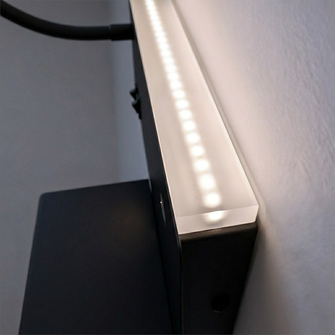 Noćna lampa s policom SHELF Led 4W+5W+2W lijeva Crna