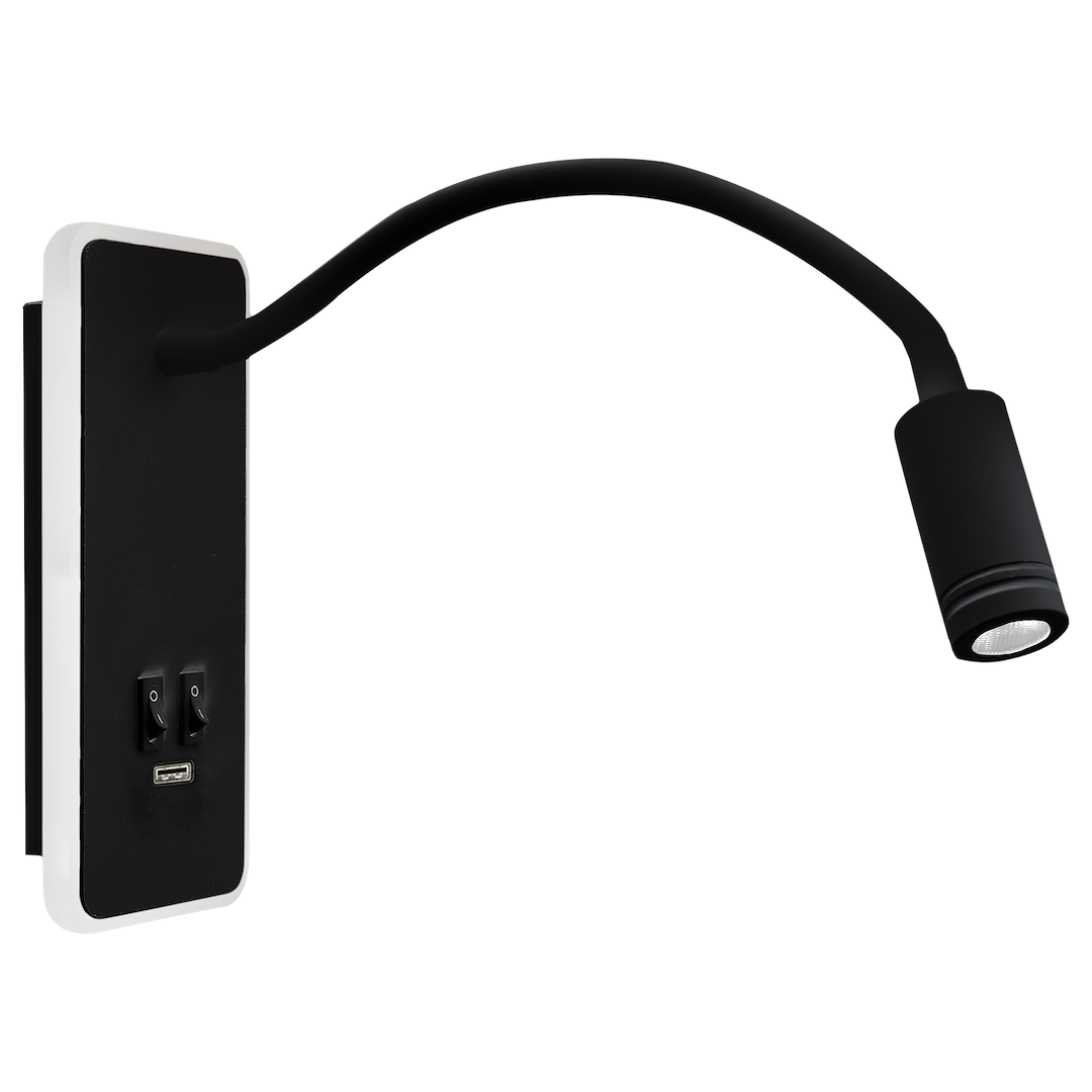 Noćna lampa BASE 8W+2W CRNA