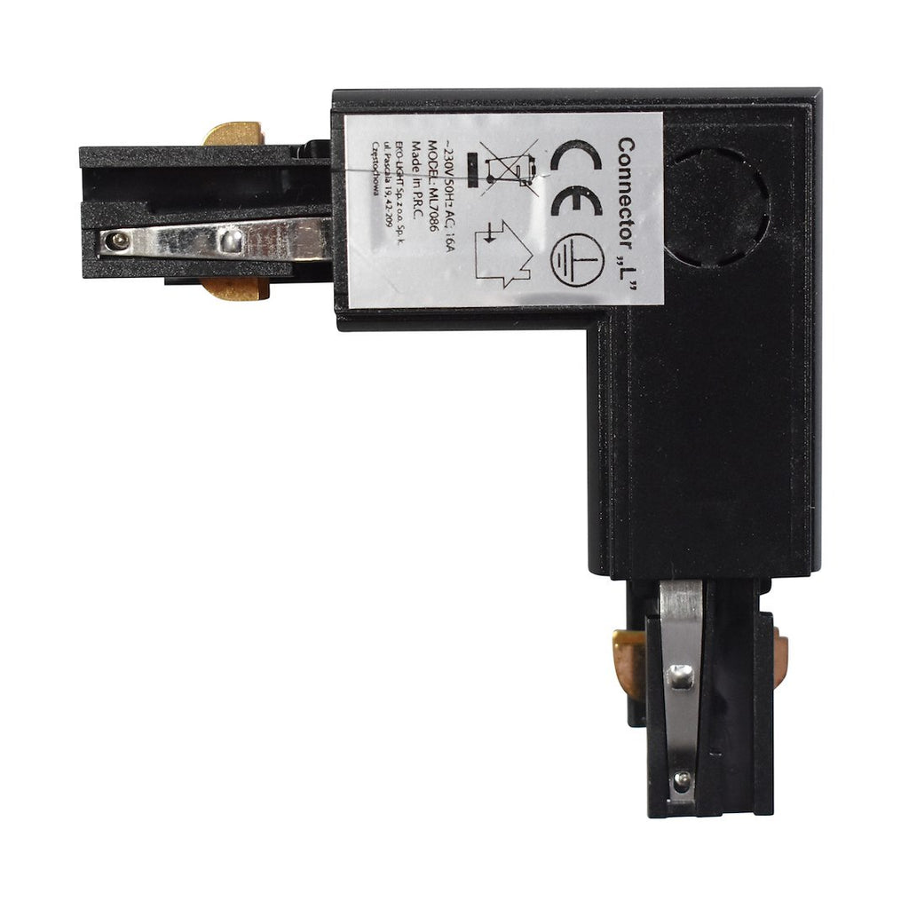 Priključak za lampu tračne rasvjete, crni, 3-kružni, tip: LD