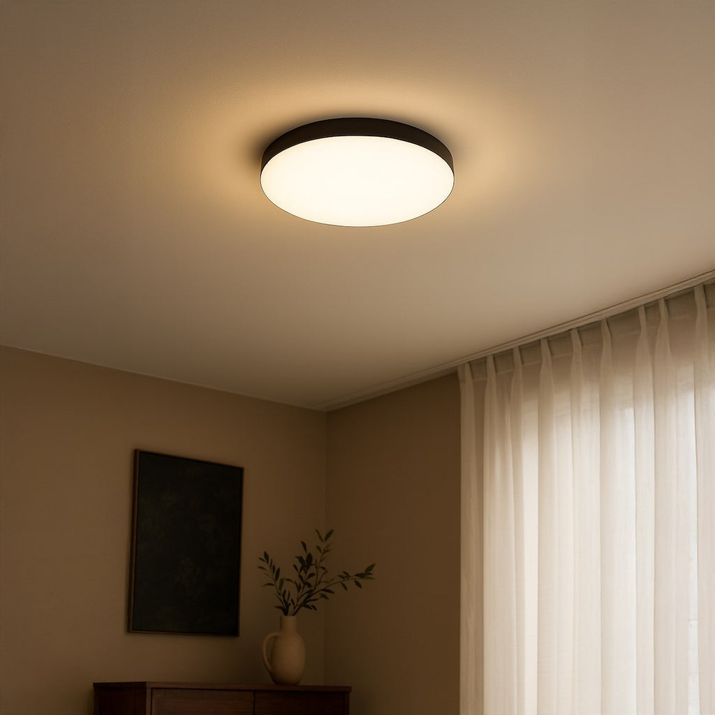 MAYA LED stropna svjetiljka sa PIR senzorom Ø330 mm 15W IP44, CRNA