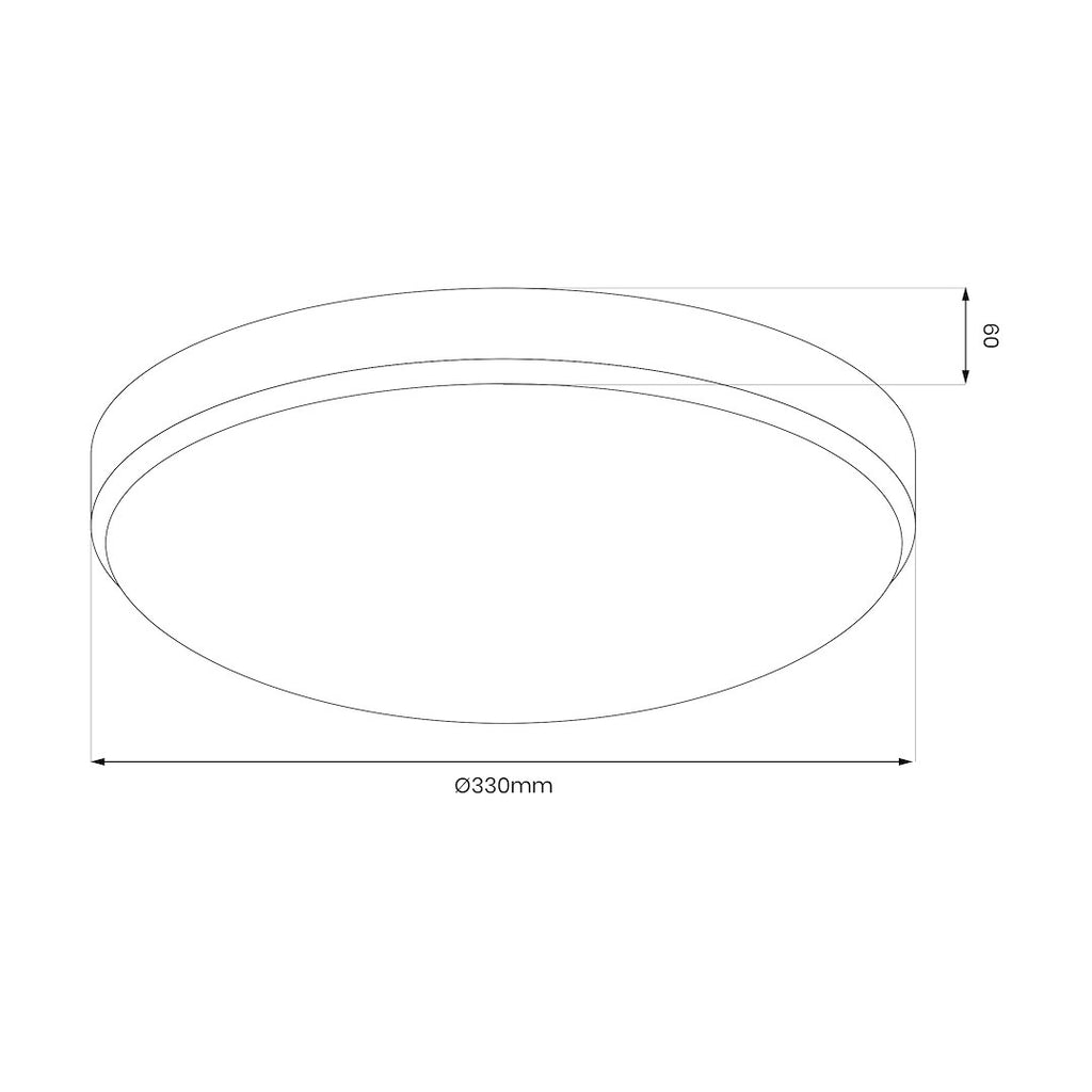 MAYA LED stropna svjetiljka sa PIR senzorom Ø330 mm 15W IP44, CRNA