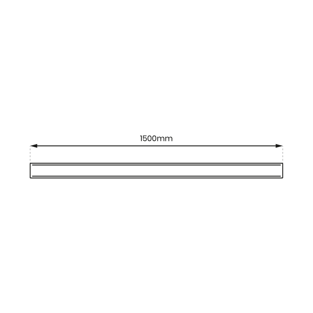 Poklopac 150CM za Magnetni sustav LARGE 20 mm širine, CRNI