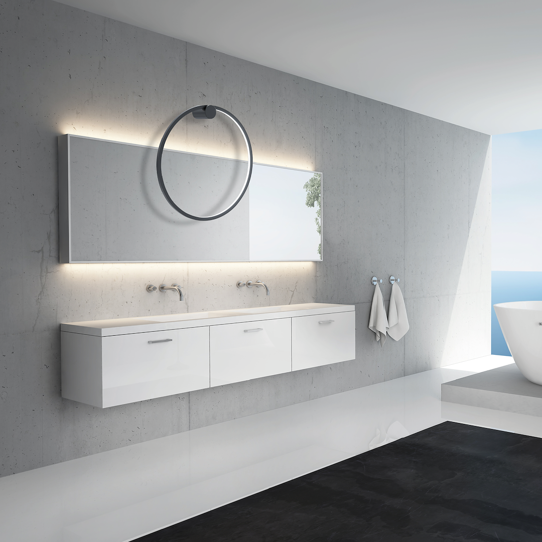 Zidna LED lampa Saturno Crna 25W