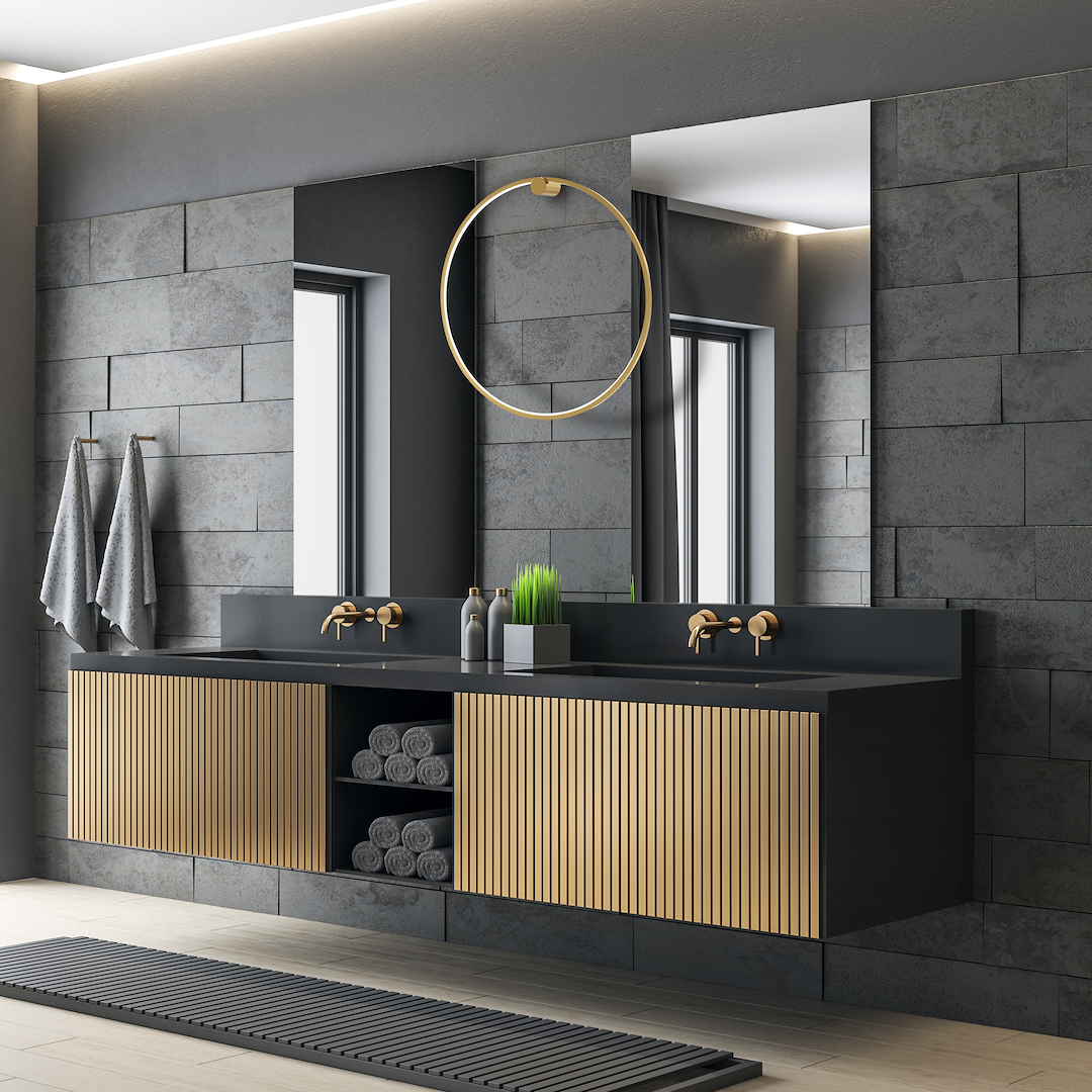 Zidna LED lampa Saturno Gold 46W