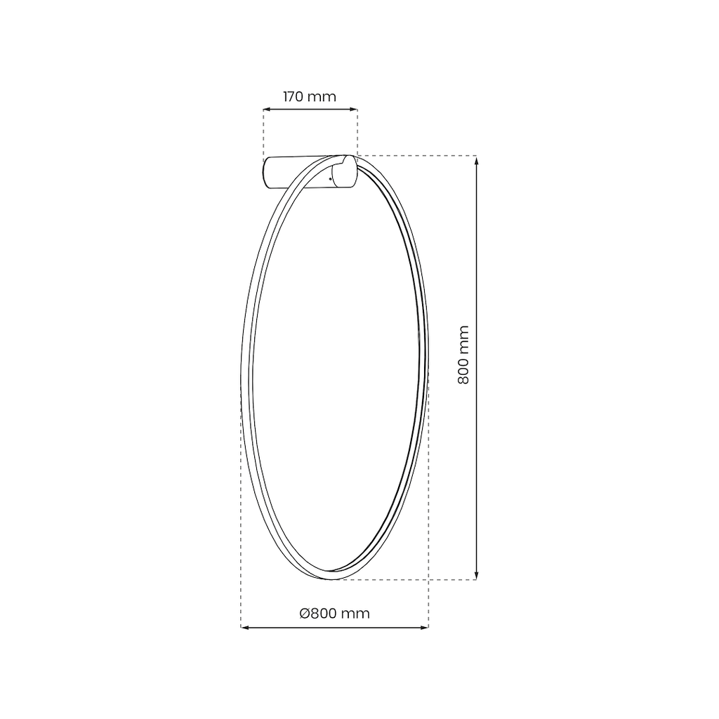 Zidna LED lampa Saturno Gold 46W