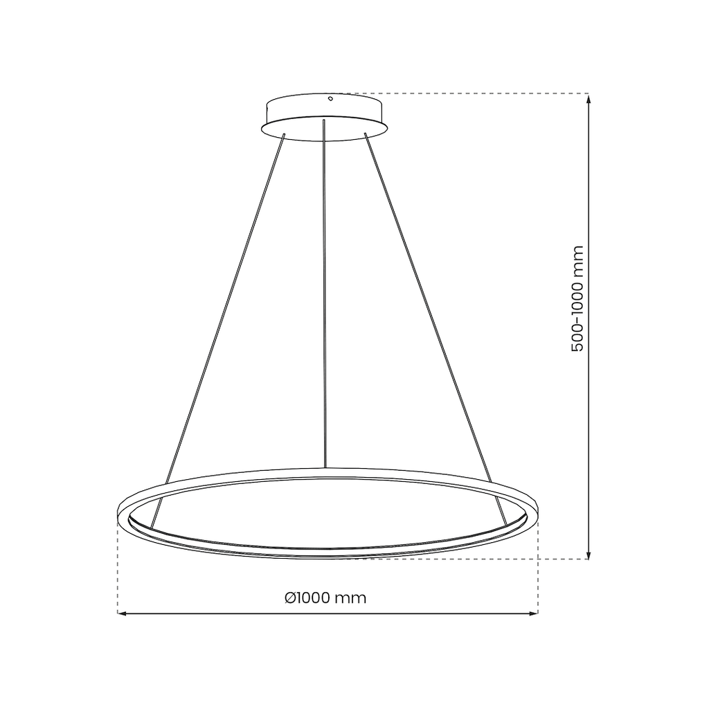 Saturno Gold 57W LED viseća lampa