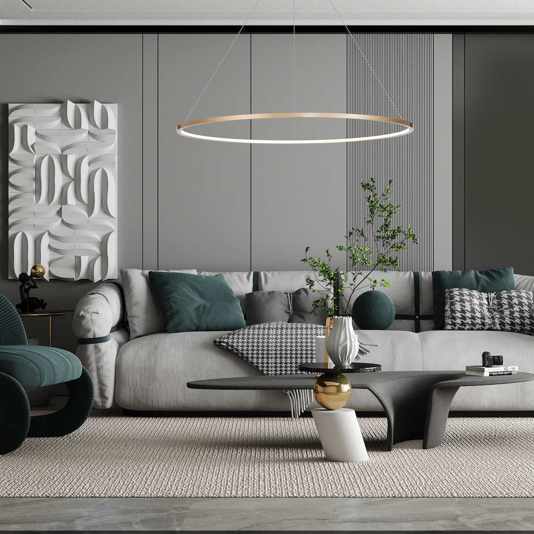 Saturno Gold 65W LED viseća lampa