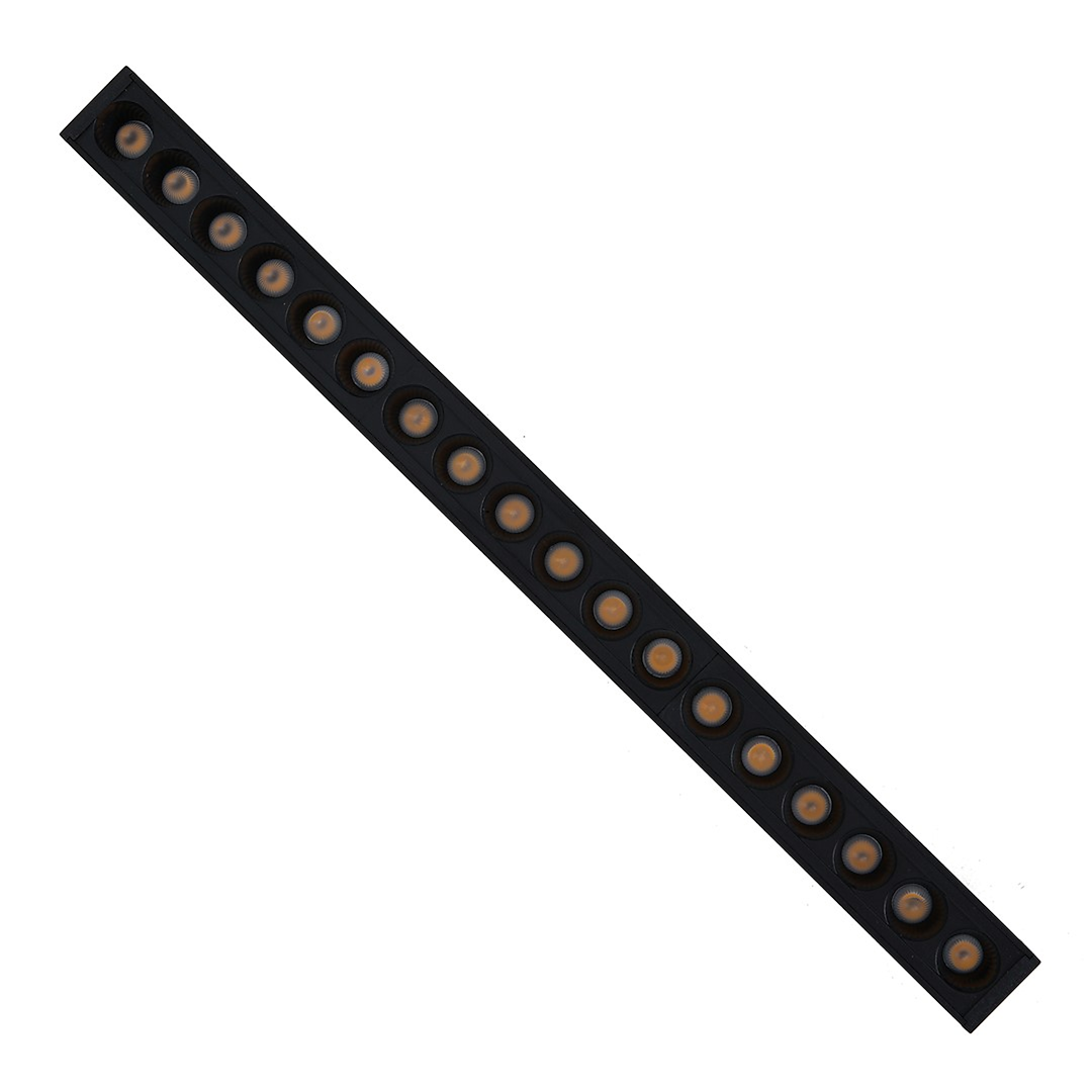 LED spot svjetiljka 18W 3000K 48V 30CM za Magnetni sustav LARGE 20 mm širine, CRNA