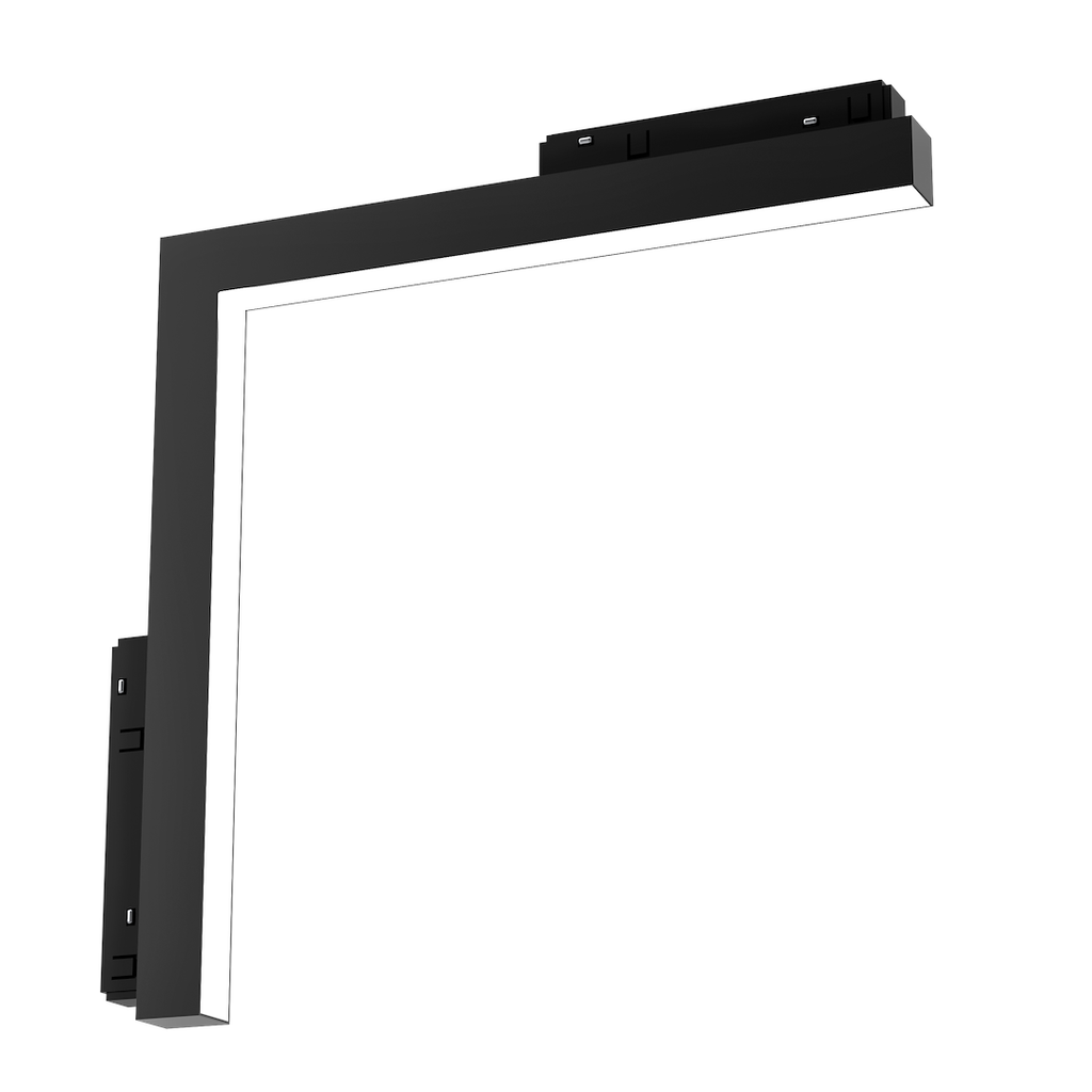 LED L svjetiljka 24W 3000K 48V za Magnetni sustav LARGE 20 mm širine, CRNA