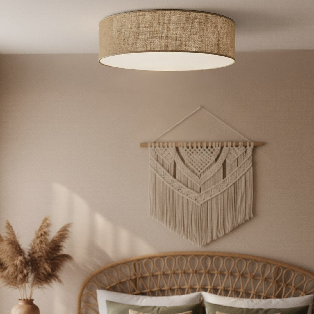 Marshall stropna lampa 3xE27 Ø50cm bijela/smeđa
