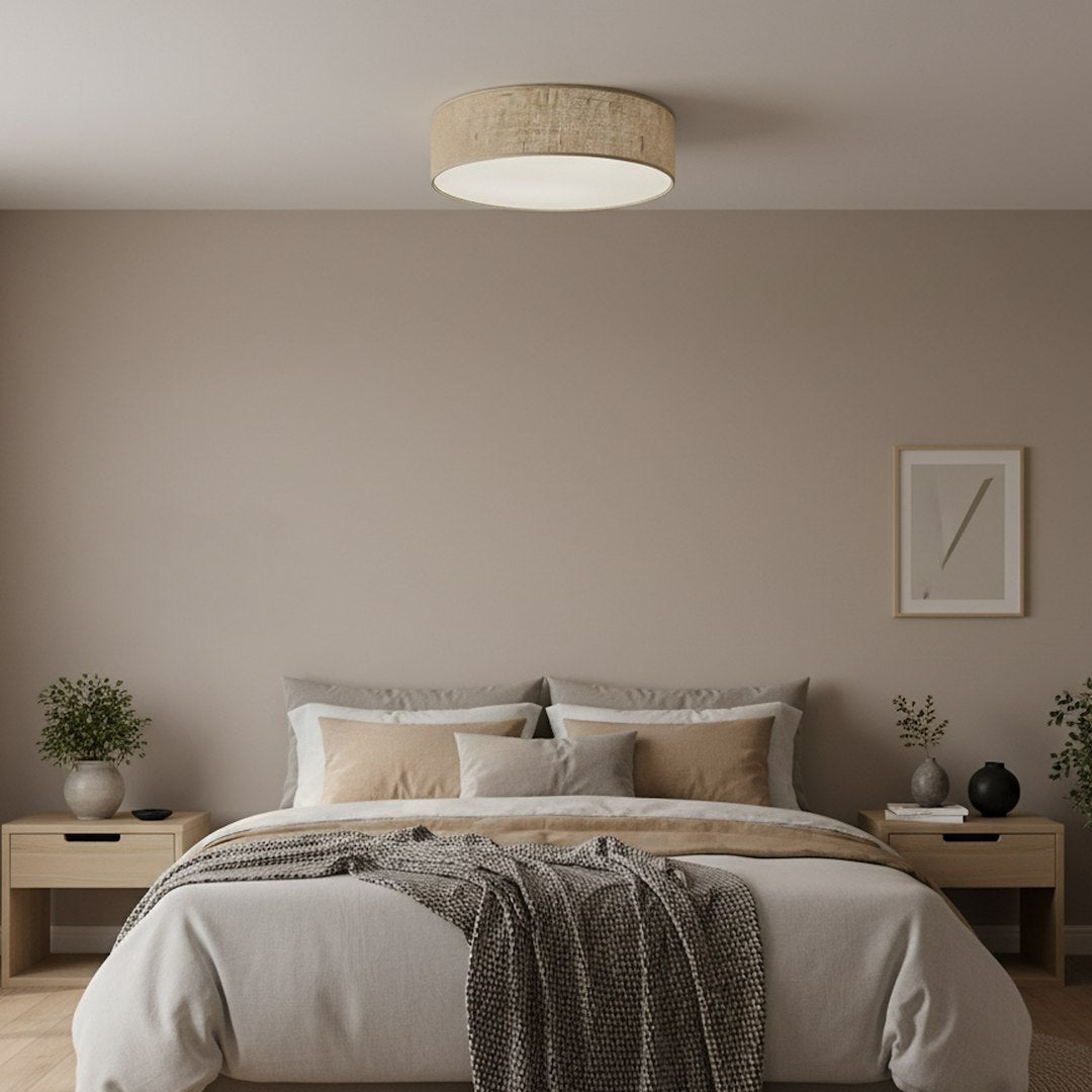 Marshall stropna lampa 3xE27 Ø50cm bijela/smeđa