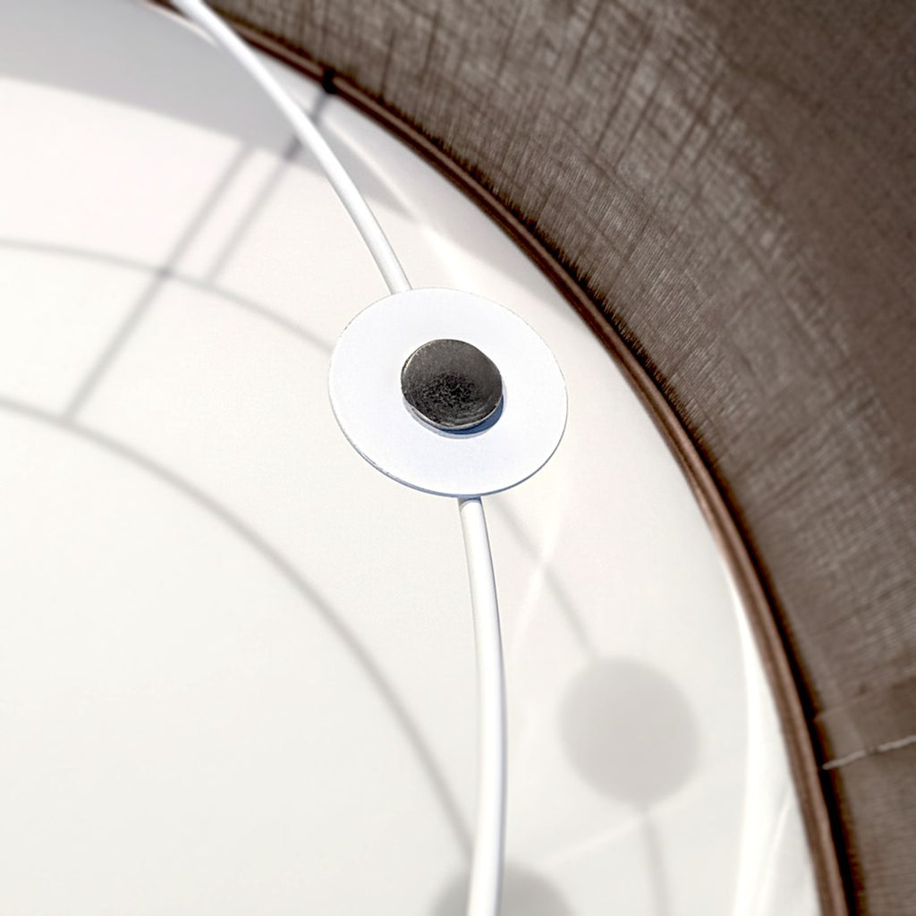 Marshall stropna lampa 3xE27 Ø50cm bijela/smeđa