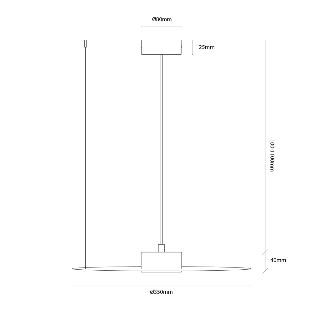 PIATTO Bordo viseća lampa 1xGX53 fi 350mm