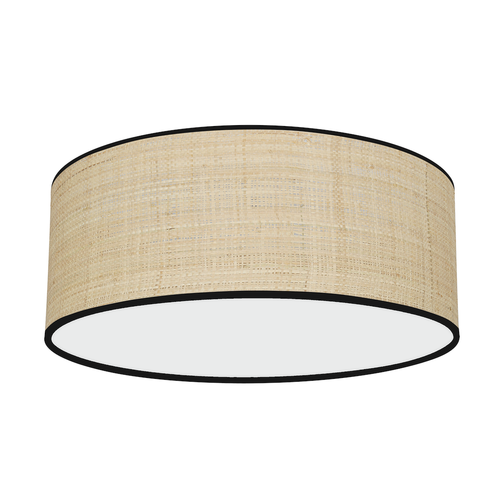 Marshall stropna lampa 2xE27 Ø40cm bijela/crna/ratan