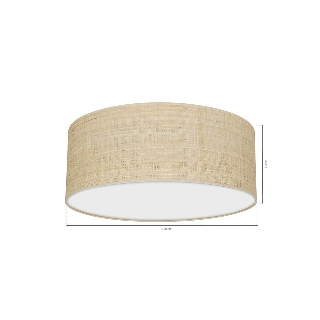 Marshall stropna lampa 2xE27 Ø40cm bijela/ratan