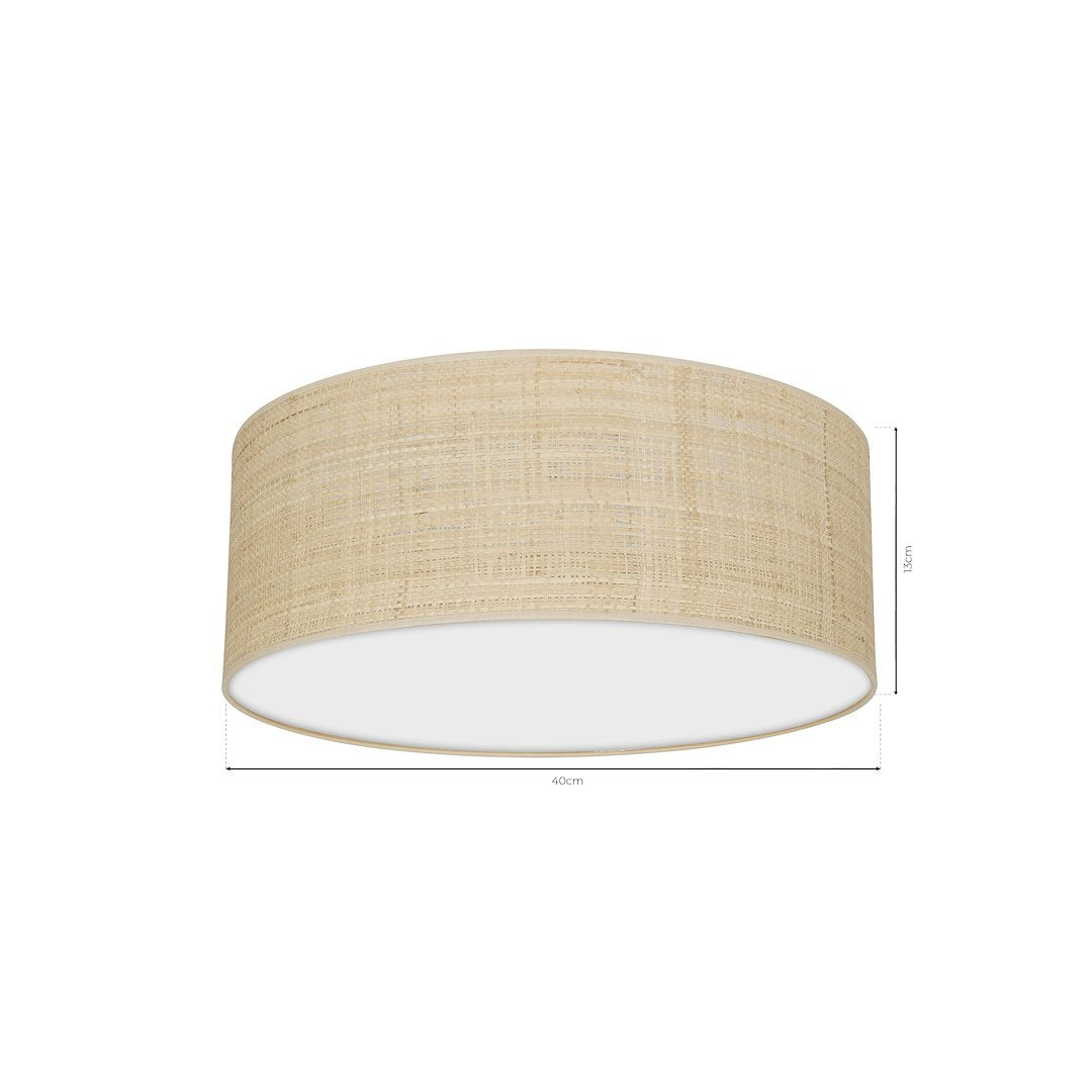 Marshall stropna lampa 2xE27 Ø40cm bijela/ratan