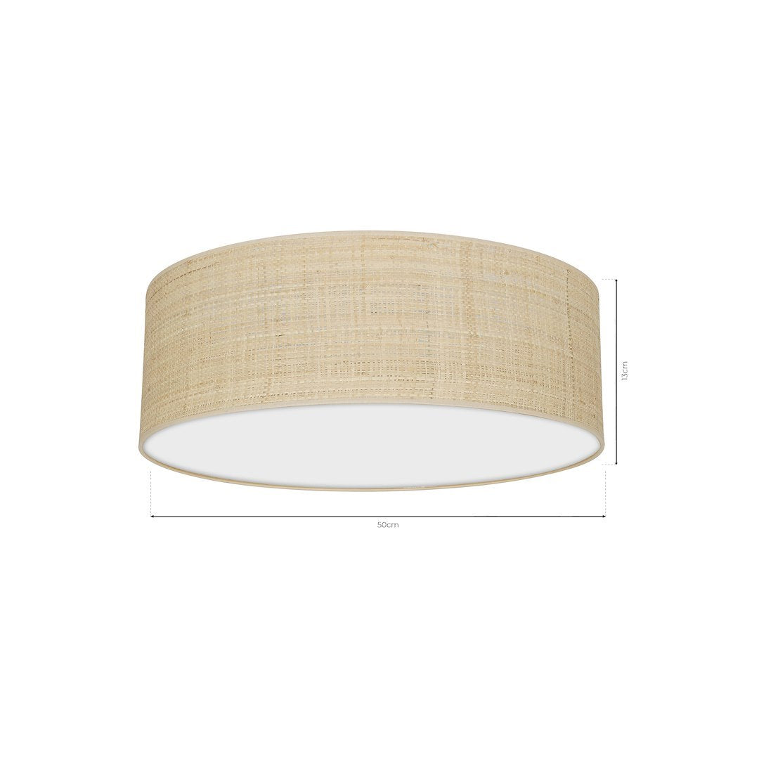 Marshall stropna lampa 3xE27 Ø50cm Bijela/Ratan