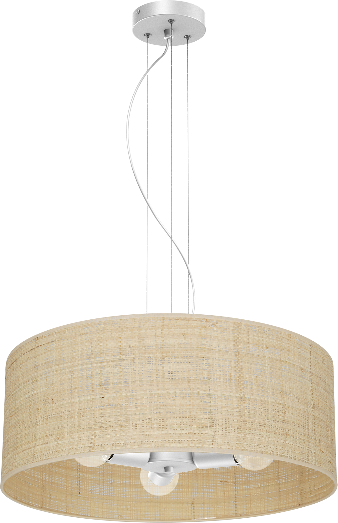 Marshall viseća lampa 3xE27 Ø50cm bijela/ratan