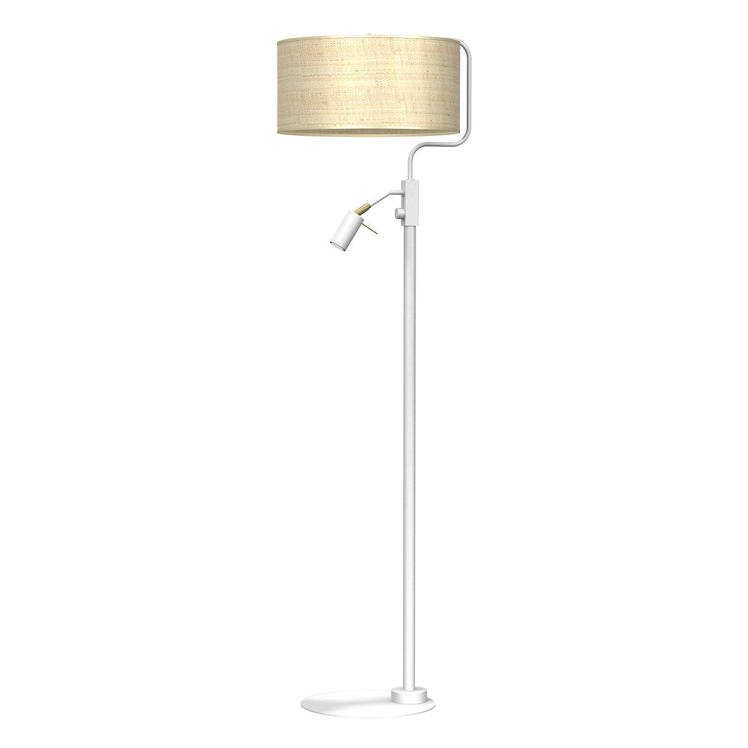 Marshall podna lampa 1xE27 + 1x mini GU10 bijela / ratan