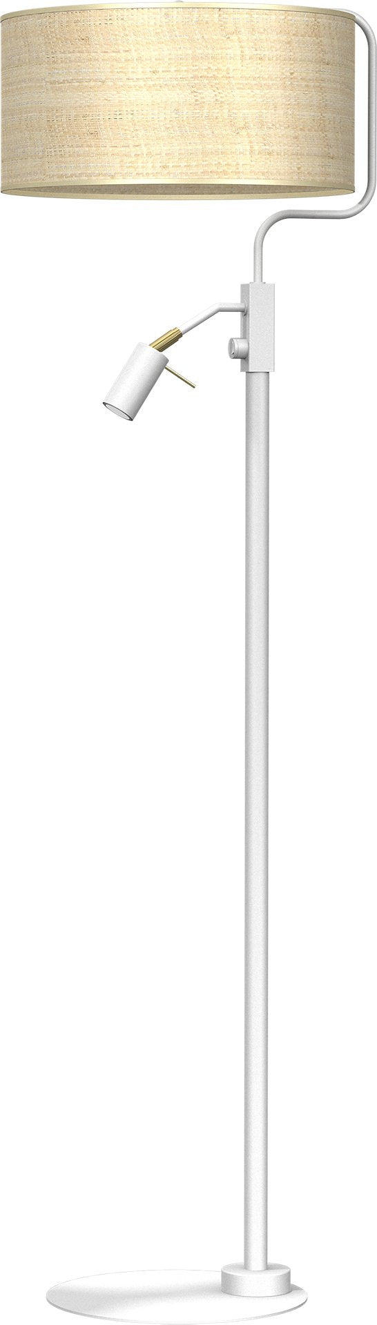 Marshall podna lampa 1xE27 + 1x mini GU10 bijela / ratan
