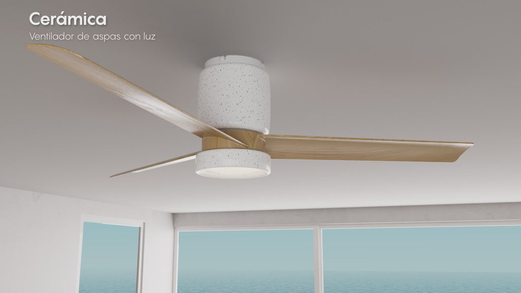Mantra CERAMICA L PAMETNI LED stropni ventilator 122cm BIJELA KERAMIKA/DRVO