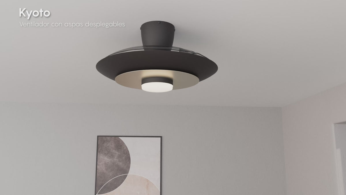 Mantra KYOTO stropni LED ventilator s uvlačivim krilima 50/106cm BIJELI